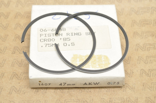 NOS Honda 1985 CR80 R Rocky .75 Oversize Piston Ring Set 06-6848