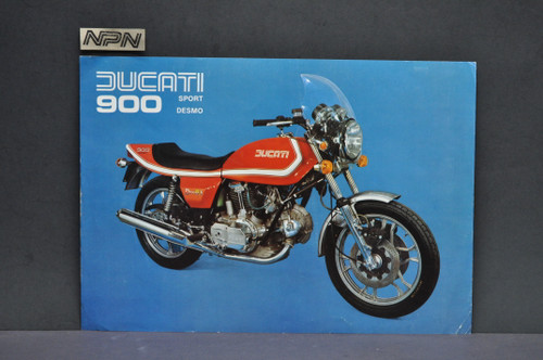 Vintage 1977 Ducati 900 Sport Desmo Darmah Motorcycle Dealer Sales Brochure 