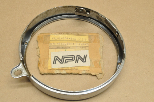 NOS Honda S65 Chrome Head Light Lamp Bezel Rim 33101-034-811