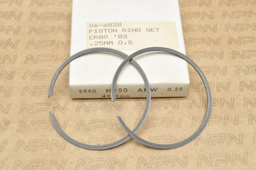 NOS Honda 1982-84 CR80 R Rocky .25 Oversize Piston Ring Set 130A2-GC4-005