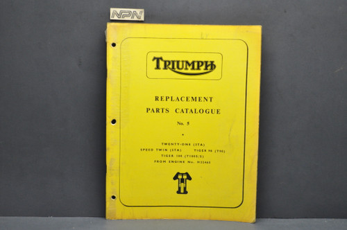 Vtg 1963 Triumph 3TA 5TA Speed Twin T90 Tiger 90 T100 SS Tiger 100 Parts Catalog