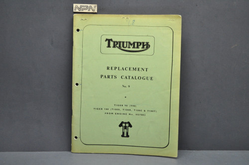 Vtg 1967 Triumph T90 Tiger 90 T100 S T100 R T100 C T100 T Tiger 100 Parts Catalog
