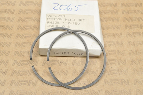 NOS Suzuki 1977-80 RM125 Rocky .50 Oversize Piston Ring Set 12140-41310-050