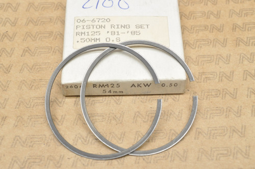 NOS Suzuki 1981-85 RM125 Rocky .50 Oversize Piston Ring Set 12140-14110-050