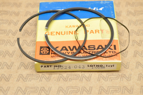 NOS Kawasaki G5 1.00 Oversize Piston Ring Set for 1 Piston= 3 Rings 13024-043