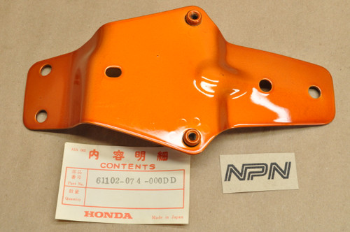 NOS Honda XL100 K0 Front Fender Bracket Brace Candy Topaz Orange 61102-074-000 DD