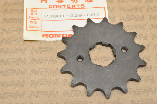 NOS Honda XL250 K0-1976 Front Drive Chain Sprocket 15T 23801-329-000