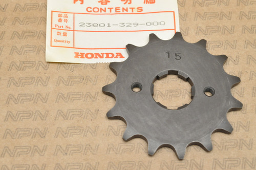NOS Honda XL250 K0-1976 Front Drive Chain Sprocket 15T 23801-329-000