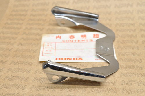 NOS Honda S90 Chrome Rear Fender Rubber Mud Guard Stay Bracket 80122-028-010