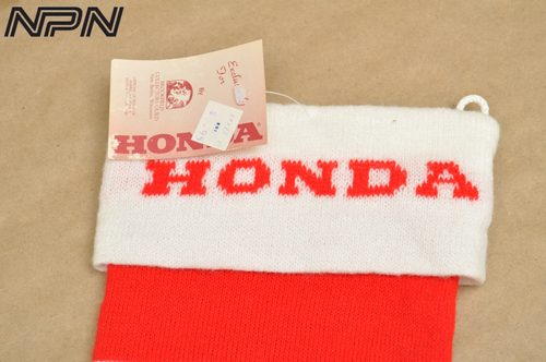 Vtg Honda Motorcycle Christmas Stocking 1980s NOS Brookfield Collectors Guild