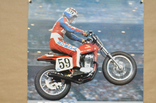 Vintage NOS 1979 Honda XR500 TT Motorcycle Mickey Fay Poster Houston Astrodome