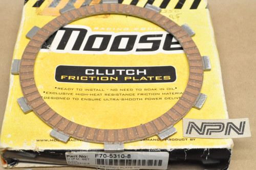 NOS Kawasaki 1992-93, 2003-07 KX250 Moose Clutch Friction Plate Set (8) 13088-1089