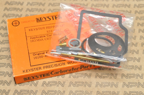 NOS Honda CB77 Keyster Carburetor Tune Up Repair Rebuild Gasket Jet Kit KH-0017