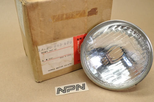 NOS Honda P50 PC50 Z50 K1-K2 Stanley Head Light Lens 6V 15/15W 33120-063-670