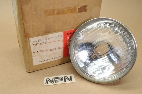 NOS Honda P50 PC50 Z50 K1-K2 Stanley Head Light Lens 6V 15/15W 33120-063-670