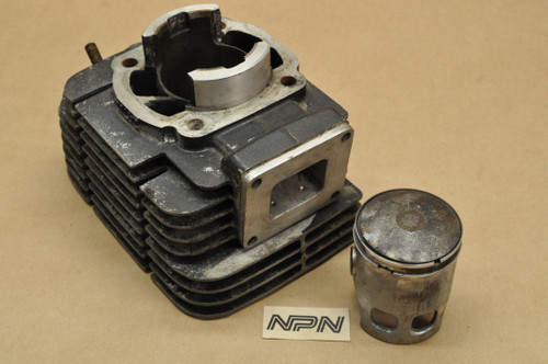 Vtg Used OEM Yamaha 1973-75 RD250 Right Cylinder Jug 54.25mm w/ Piston 361-11321-00