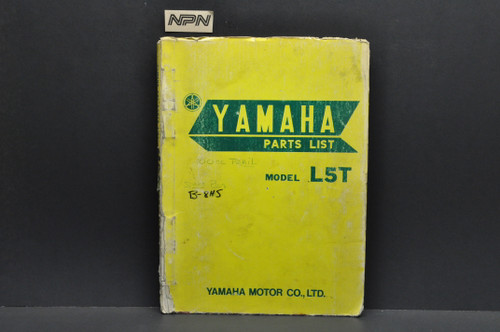 Vintage 1968-69 Yamaha L5T A Motorcycle Parts List Book Diagram Manual