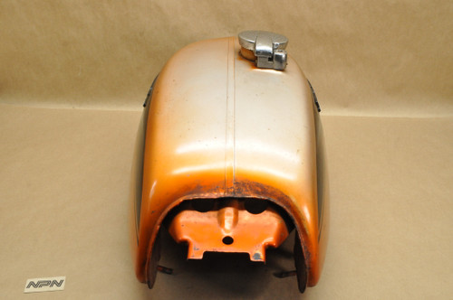 Vtg Used OEM Honda CL350 K3 Fuel Gas Tank Orange w/ Cap & Emblems 17500-318-670 DD