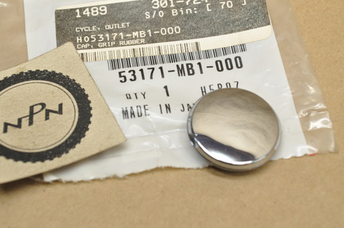 NOS Honda CB1000 VF1100 VF500 VF700 VF750  VT500 VT700 VT750 Shadow Rubber Handle Grip Cap 53171-MB1-000