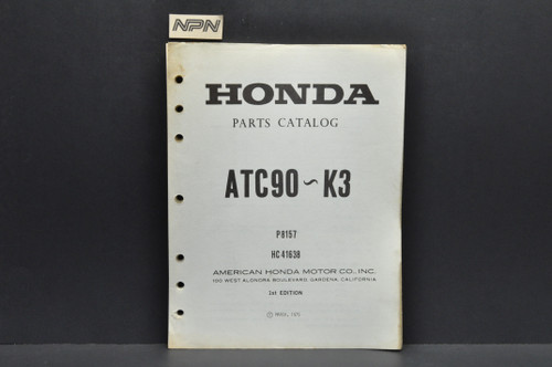 Vtg 1970-75 Honda ATC90 K0-K3 ATC Parts Catalog Book Diagram Manual