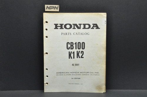 Vtg 1970-72 Honda CB100 K0-K2 Super Sport 100 Parts Catalog Book Manual
