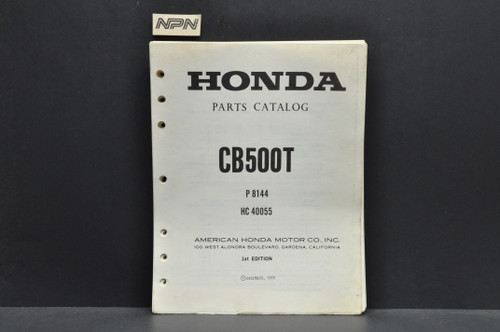 Vintage 1975 Honda CB500 T Parts Catalog Book Diagram Manual 1974