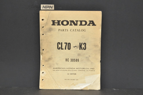 Vtg 1969-73 Honda CL70 Scrambler K0-K3 Parts Catalog Book Diagram Manual
