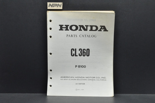 Vtg 1974 Honda CL360 Scrambler 360 Parts Catalog Book Diagram Manual