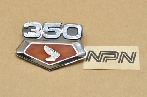Vintage Used OEM Honda CB350 K3 CL350 K3 Right Side Cover Emblem Badge 87128-317-670