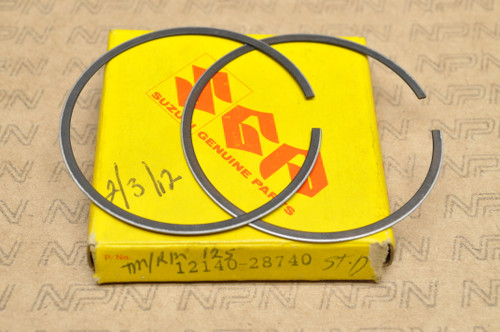 NOS Suzuki RM125 TM125 Standard Size Piston Ring Set for 1 Piston 12140-28740
