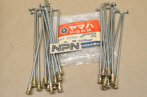 NOS Yamaha GT1 GT80 GTMX MX80 TY80 Rear Wheel Spoke & Nipple Lot 367-25304-00