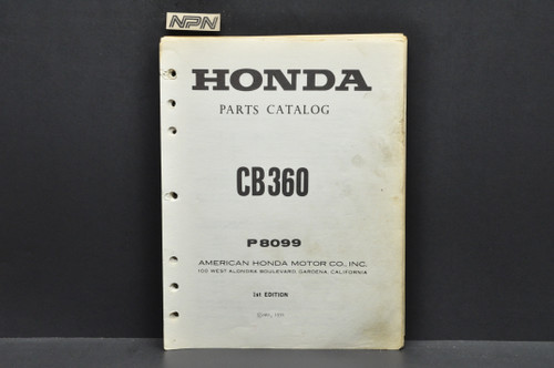 Vintage 1974 Honda CB360 K0 Motorcycle Parts Catalog Book Manual 1st Ed