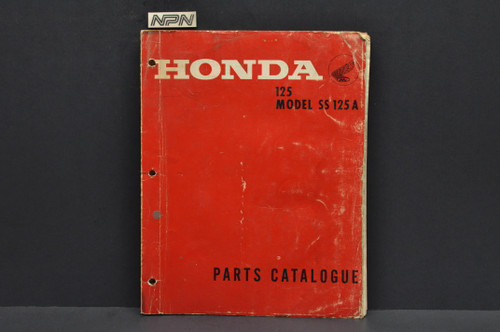 Vtg 1967-69 Honda SS125 A Super Sport 125 Parts Catalog Book Diagram Manual