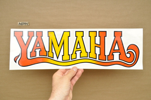 Vintage NOS Large Yamaha Motorcycle Decal Period Aftermarket Sticker 17.5 x 5.25