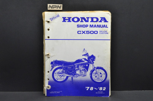 Vintage 1978-82 Honda CX500 Deluxe Custom Motorcycle Shop Service Repair Manual