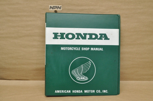 Vintage Honda Motorcycle Shop Service Manual 7 Ring 1" Green Binder Only