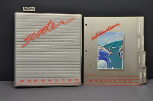 Vtg Honda Scooter 3 Ring 1" Hondaline Accessories Apparel Binder + Dividers