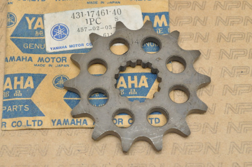 NOS Yamaha DT250 DT360 Front Drive Sprocket 14T 431-17461-40