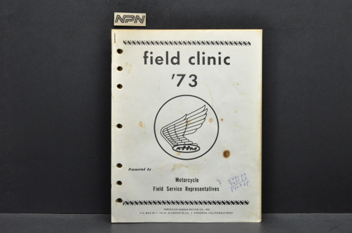 Vtg '73 Honda CR250 M Motorcycle Field Clinic Service Representatives Manual