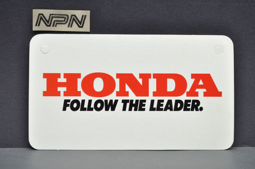 Vintage NOS Honda Motorcycle Dealer License Plate Cardboard Tag Vintage NOS Honda Motorcycle Dealer License Plate Cardboard Tag