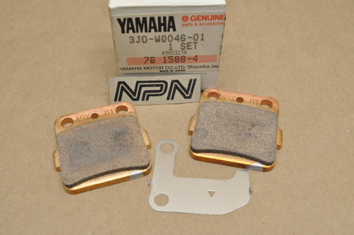 NOS Yamaha 1989 YZ125 YZ250 Rear Brake Caliper Pad Kit 3JD-W0046-01