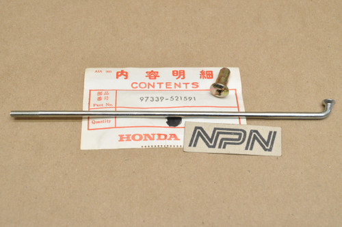 NOS Honda CB350G CB350 K0-K4 Wheel Spoke B & Nipple w/ Washer 97339-52159-1
