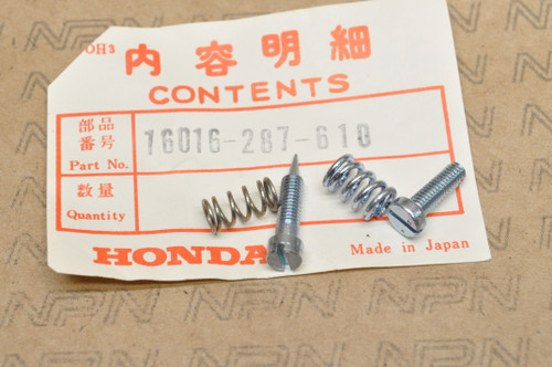 NOS Honda CB350 K0 CL350 K0 Carburetor Adjustment Screw Set 16016-287-610