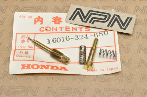 NOS Honda 1977 XL100 1976-77 XL125 Carburetor Adjustment Screw Set 16016-324-680