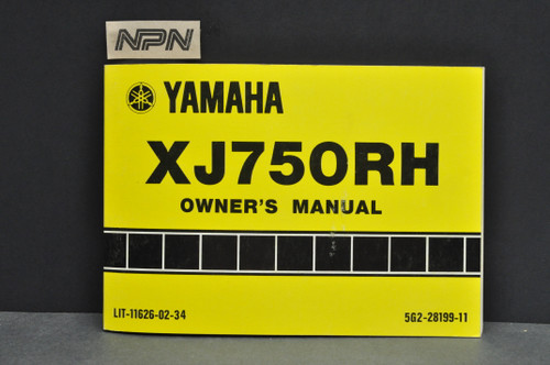 Vintage NOS 1981 Yamaha XJ750 RH Motorcycle Owners Manual First Edition