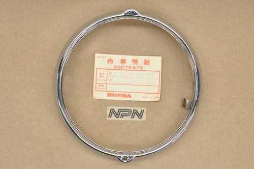 NOS Honda CB450 K0 & Late CB72 CB77 CL72 CL77 Head Light Bezel Ring 33101-283-003