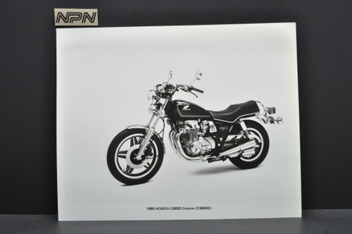 Vintage 1980 Honda CB650 C Custom Motorcycle Dealer Spec Photo
