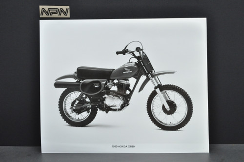 Vintage 1980 Honda XR80 Motorcycle Dealer Spec Photo