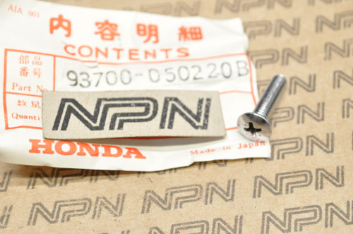 NOS Honda ATC250 ATC90 CT90 SL90 ST90 TRX200 XL175 XL250 Screw 5x22 93700-05022-0B