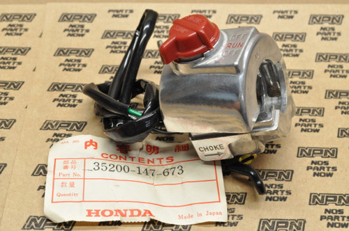 NOS Honda 1977-80 NC50 Express Right Handlebar Kill Stop Switch 35200-147-673